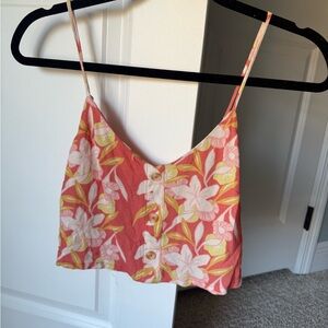 Hurley Pink and Yellow Floral Camisole